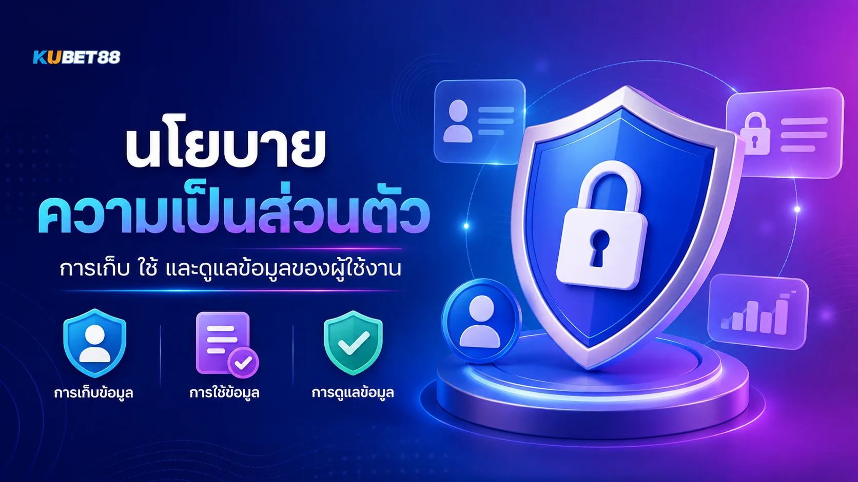 นโยบายความเป็นส่วนตัว KUBET88 การเก็บ ใช้ และดูแลข้อมูลของผู้ใช้งาน